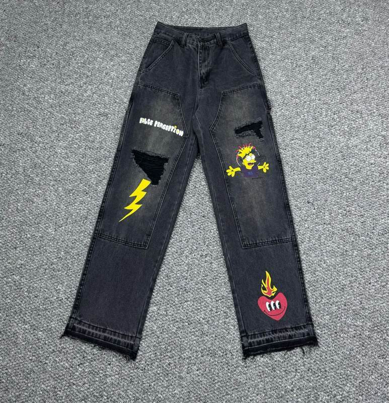 Carhartt Washed Black Graphic Denim Jeans