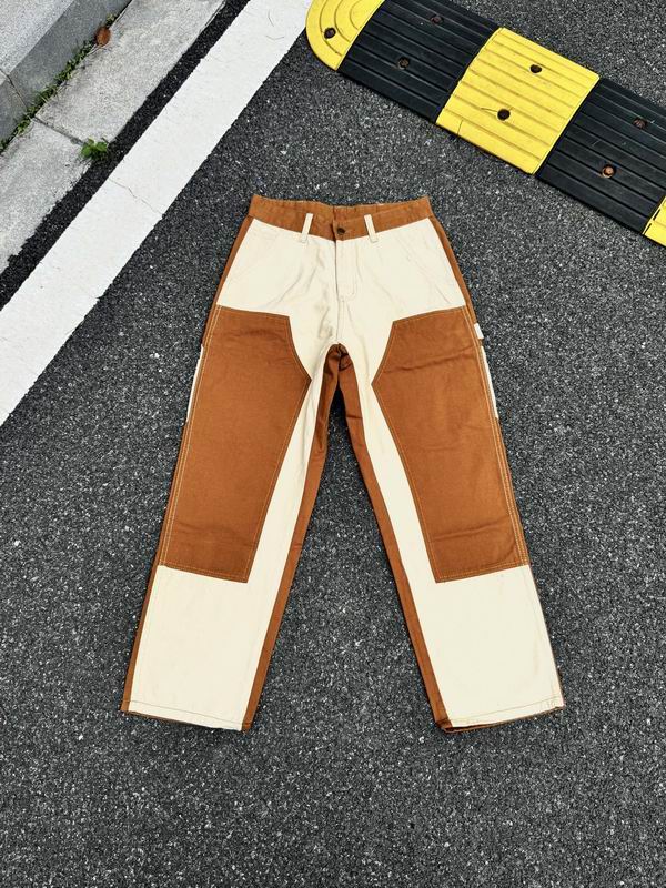 Carhartt Brown Cream Patchwork Carpenter Pants