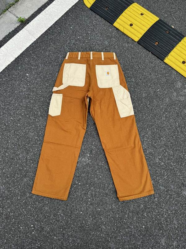Carhartt Brown Cream Patchwork Carpenter Pants