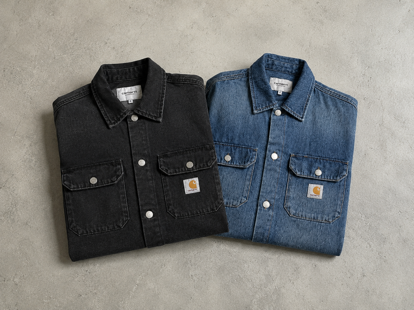 Carhartt Heavy Washed Denim Work Shirt Jacket