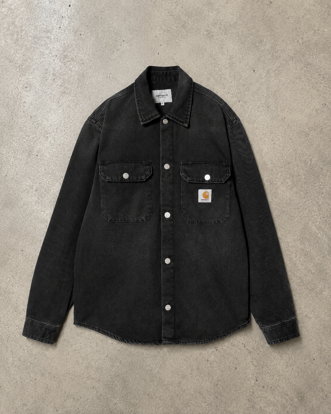 Carhartt Heavy Washed Denim Work Shirt Jacket