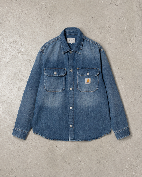 Carhartt Heavy Washed Denim Work Shirt Jacket