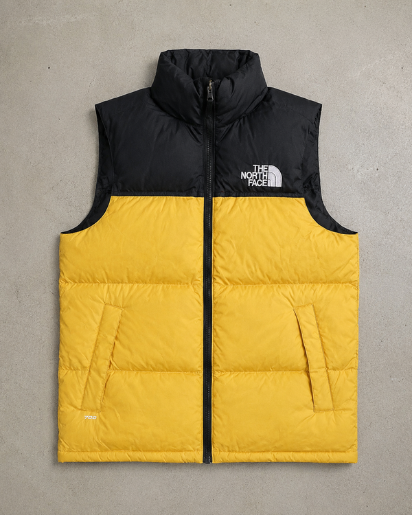 The North Face Novelty Nuptse Vest – Black / Yellow – New With Tags