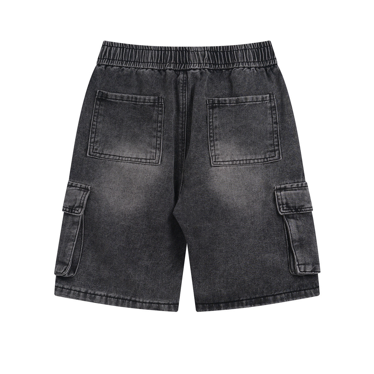Carhartt Washed Denim Cargo Shorts with Drawstring Waist