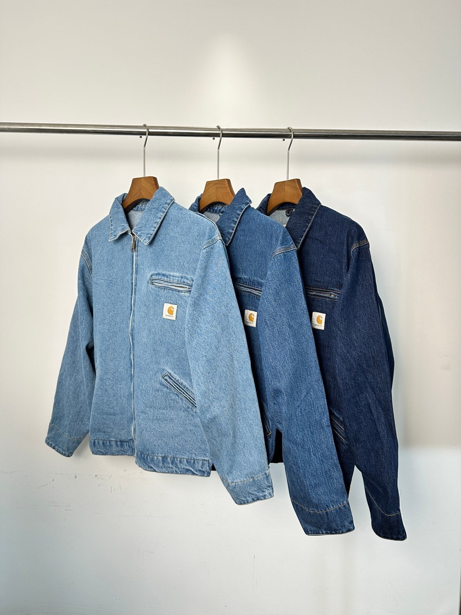 Carhartt Vintage Washed Zip-Up Denim Detroit Jacket
