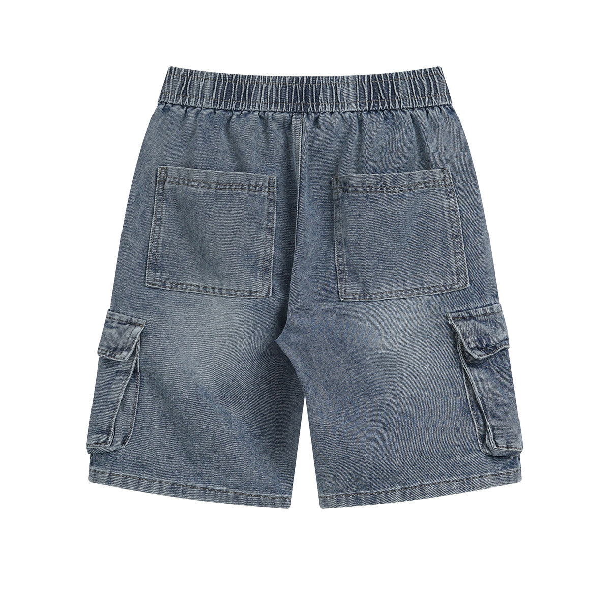 Carhartt Washed Denim Cargo Shorts with Drawstring Waist