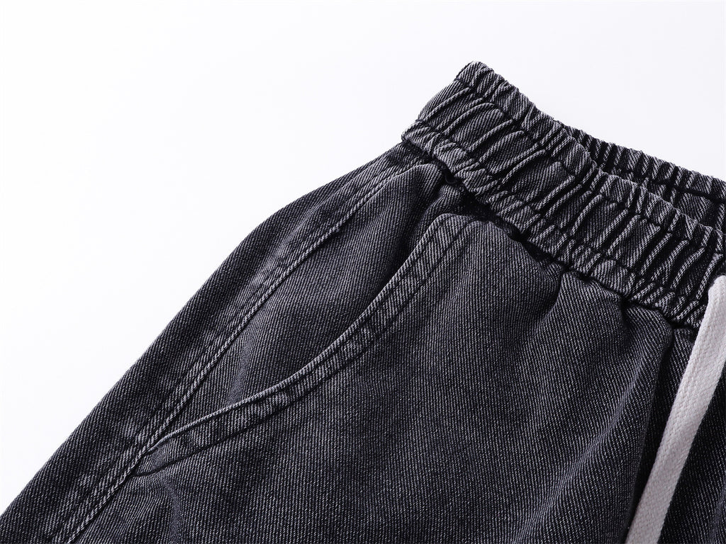 Carhartt Washed Denim Cargo Shorts with Drawstring Waist