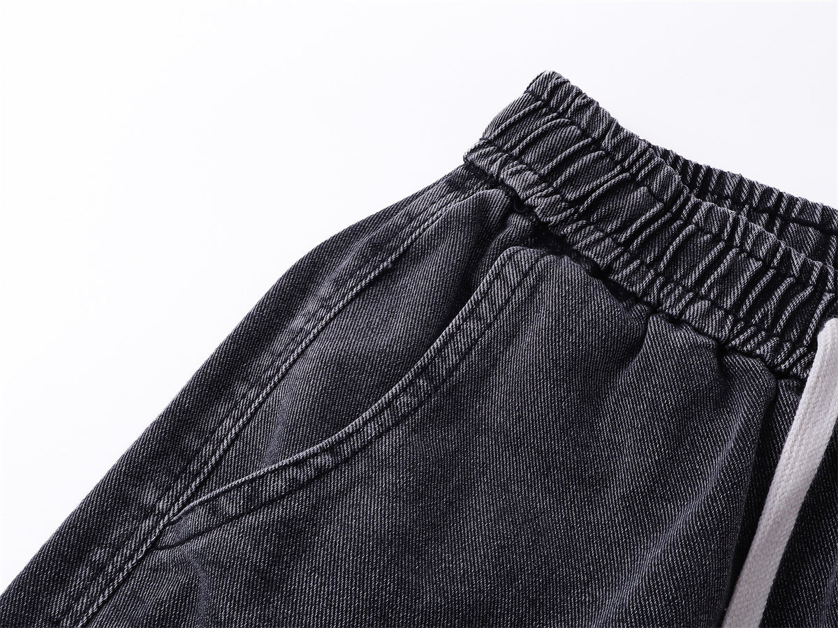 Carhartt Washed Denim Cargo Shorts with Drawstring Waist