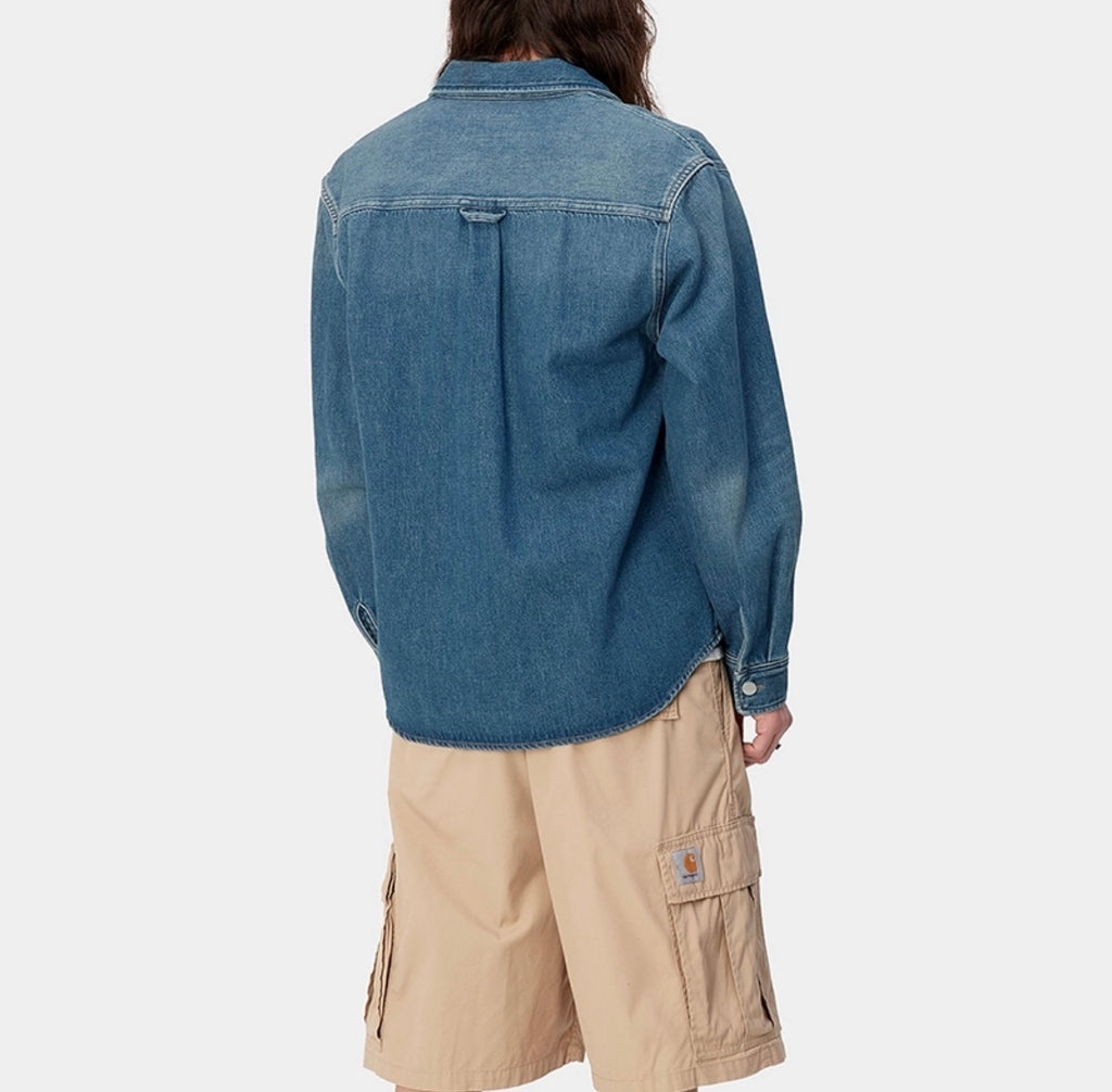 Carhartt Heavy Washed Denim Work Shirt Jacket