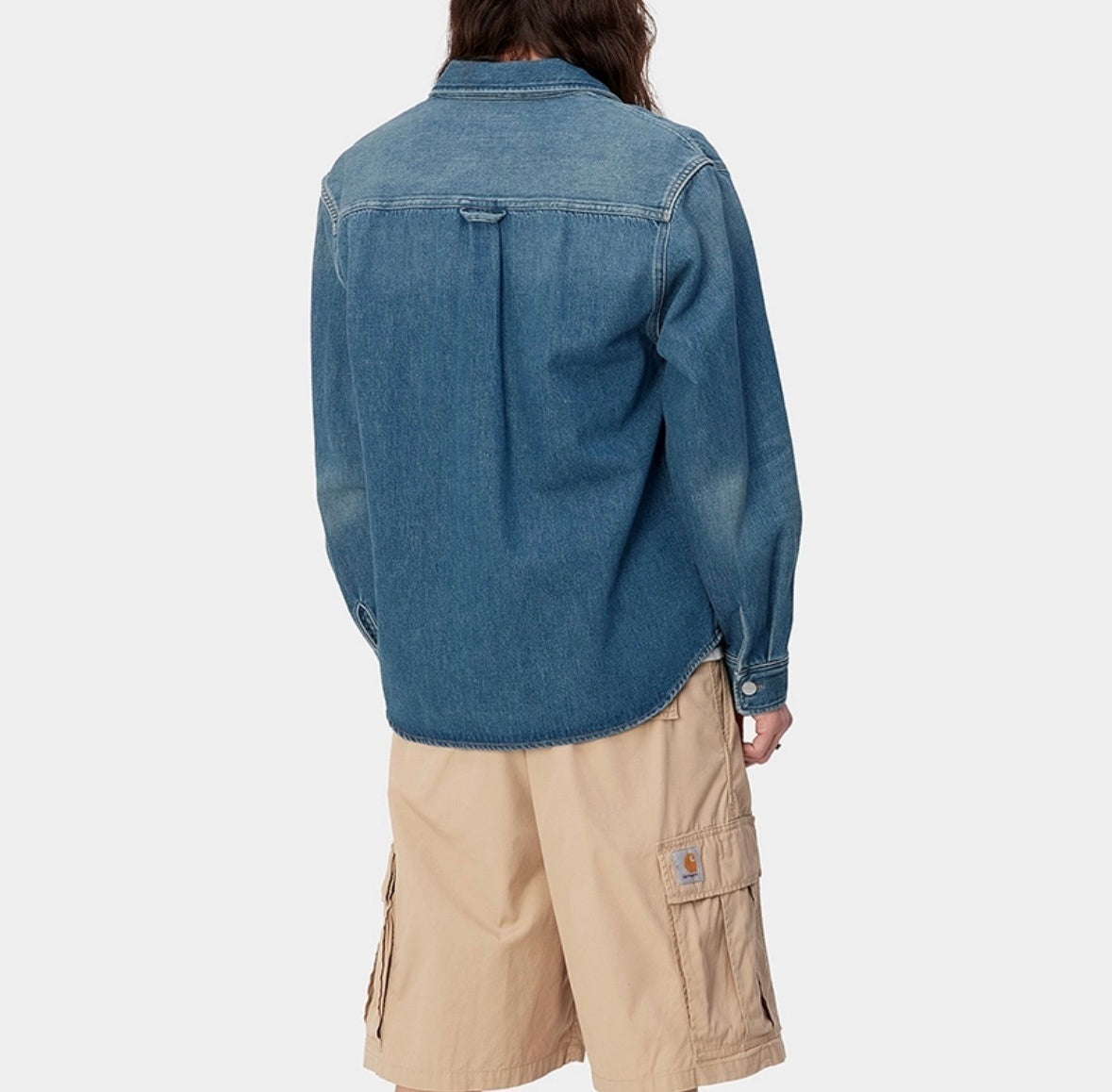 Carhartt Heavy Washed Denim Work Shirt Jacket