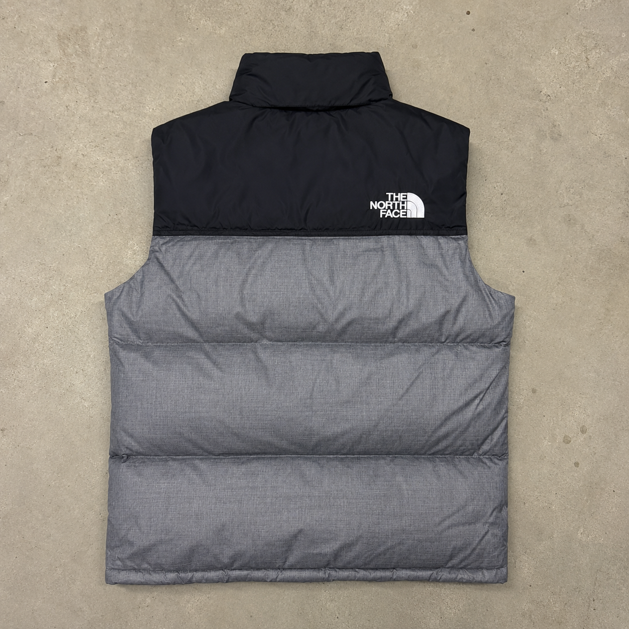 The North Face 1996 Retro Nuptse Vest – Heather Grey / Black – New With Tags