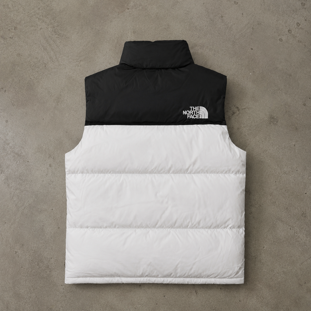 The North Face 1996 Retro Nuptse Vest – White / Black – New With Tags