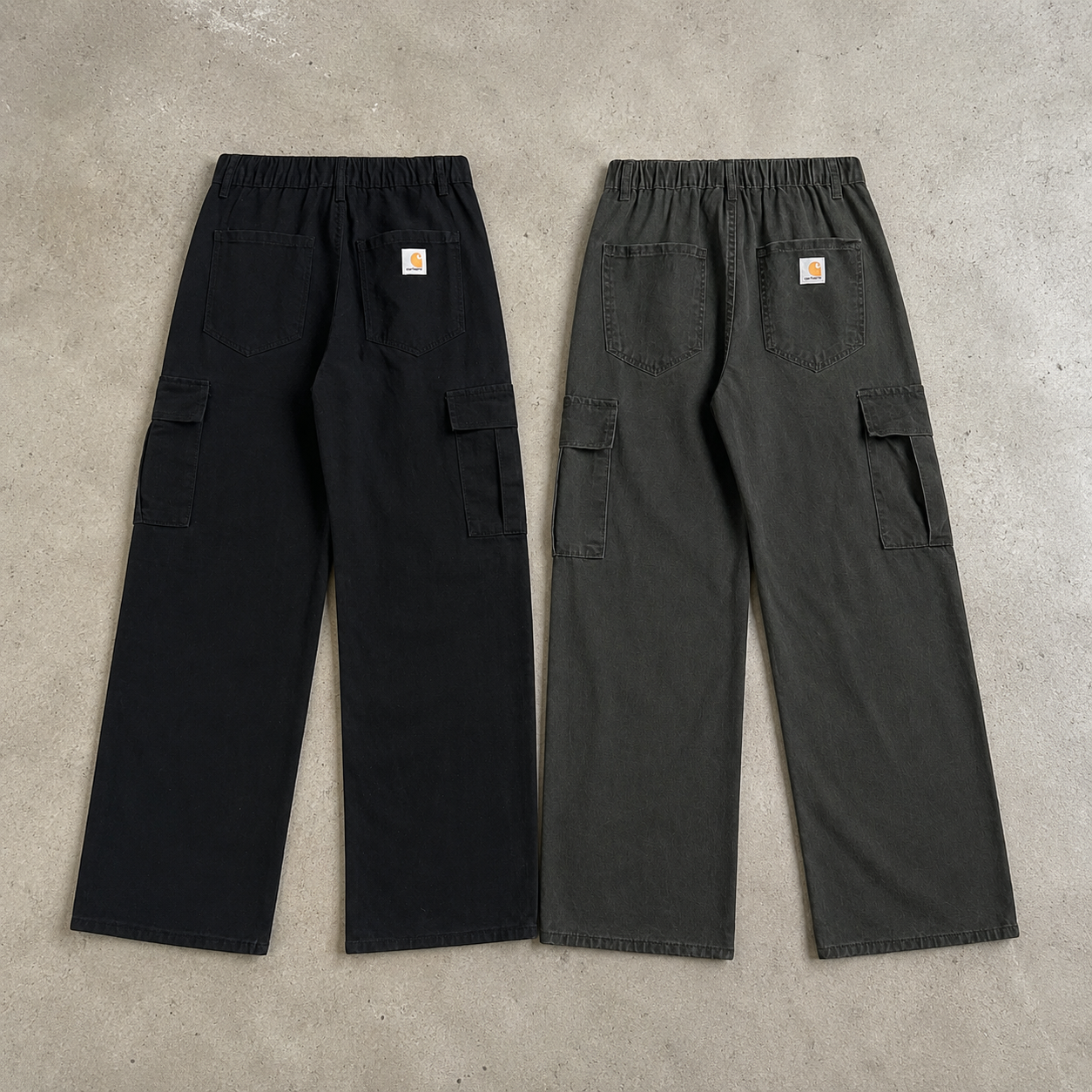 Carhartt Washed Wide-Leg Cargo Work Pants