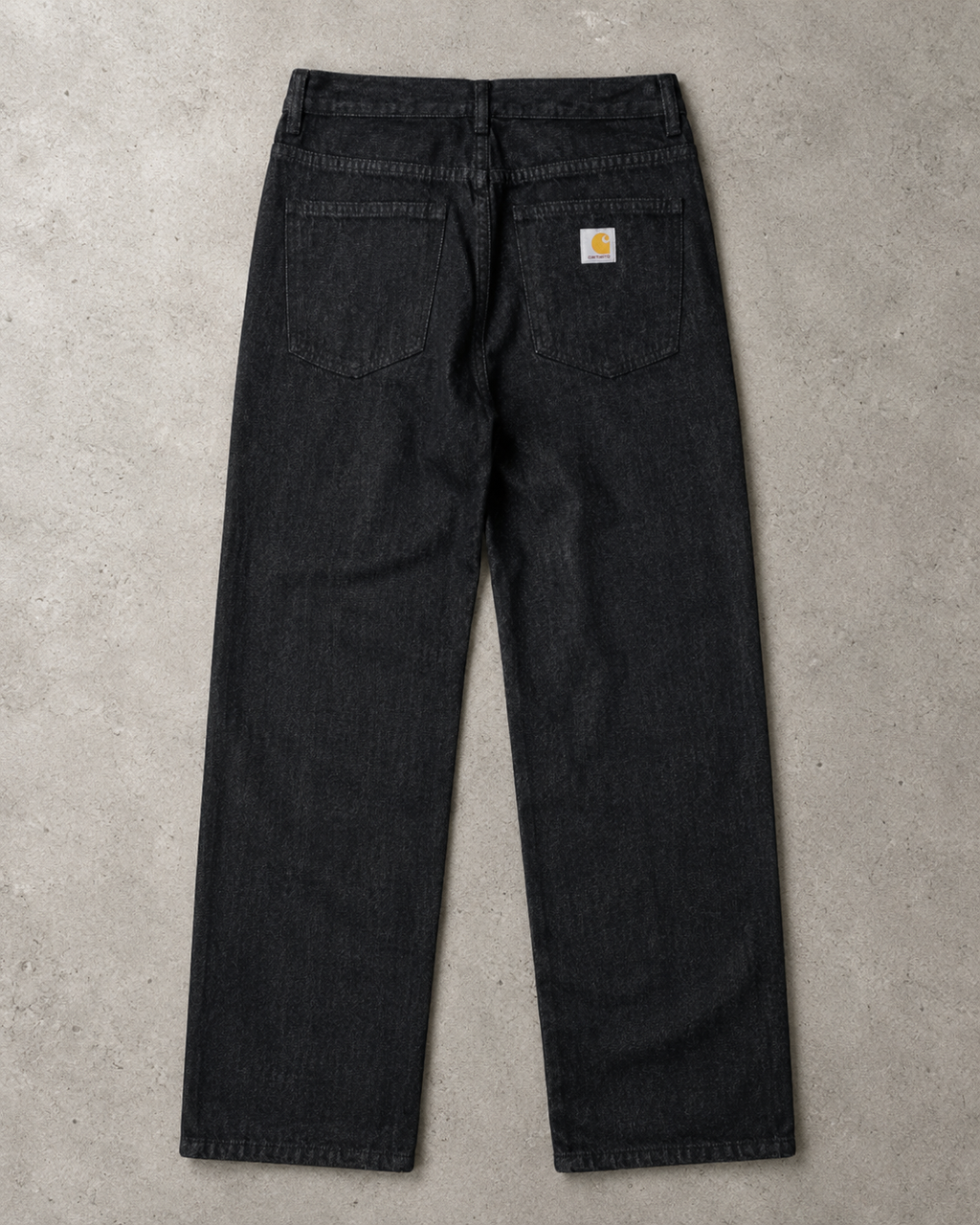 Carhartt Washed Black Straight Fit Denim Jeans