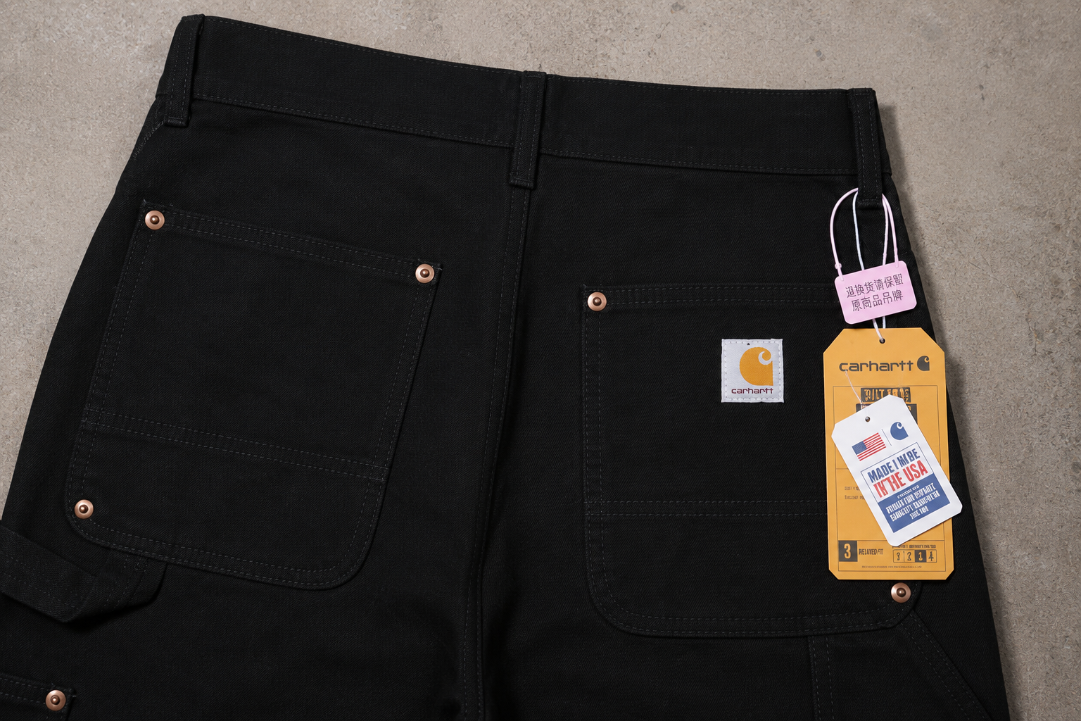 Carhartt Classic Black Straight Fit Denim Jeans