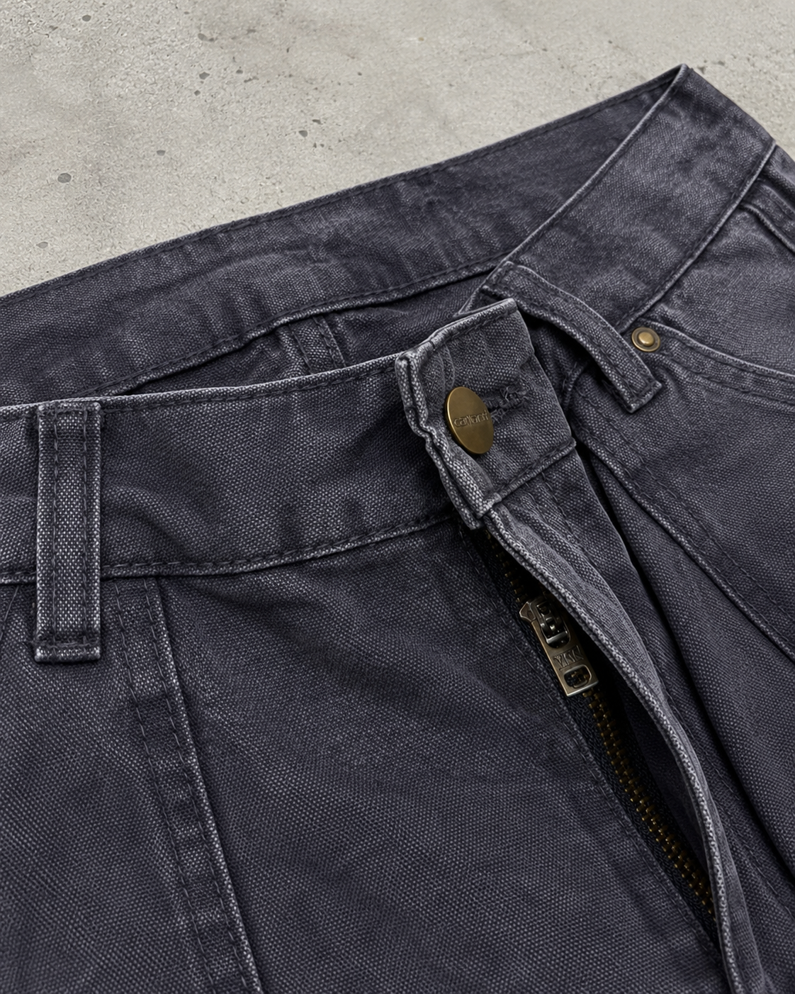 Carhartt WIP Distressed Washed Grey Denim Jeans