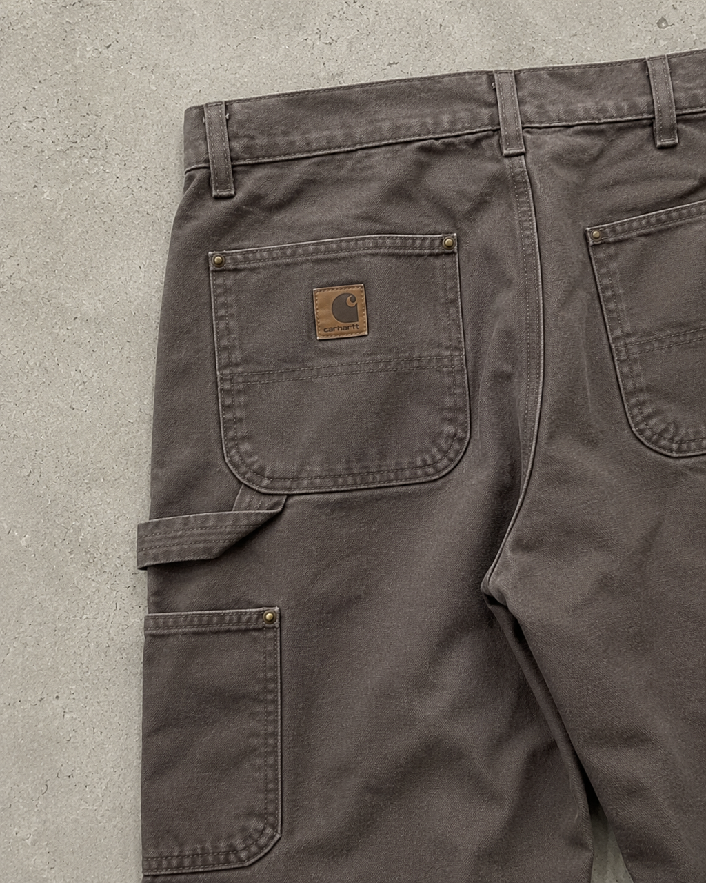 Carhartt Washed Brown Utility Denim Jeans