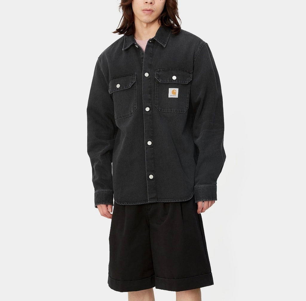 Carhartt Heavy Washed Denim Work Shirt Jacket